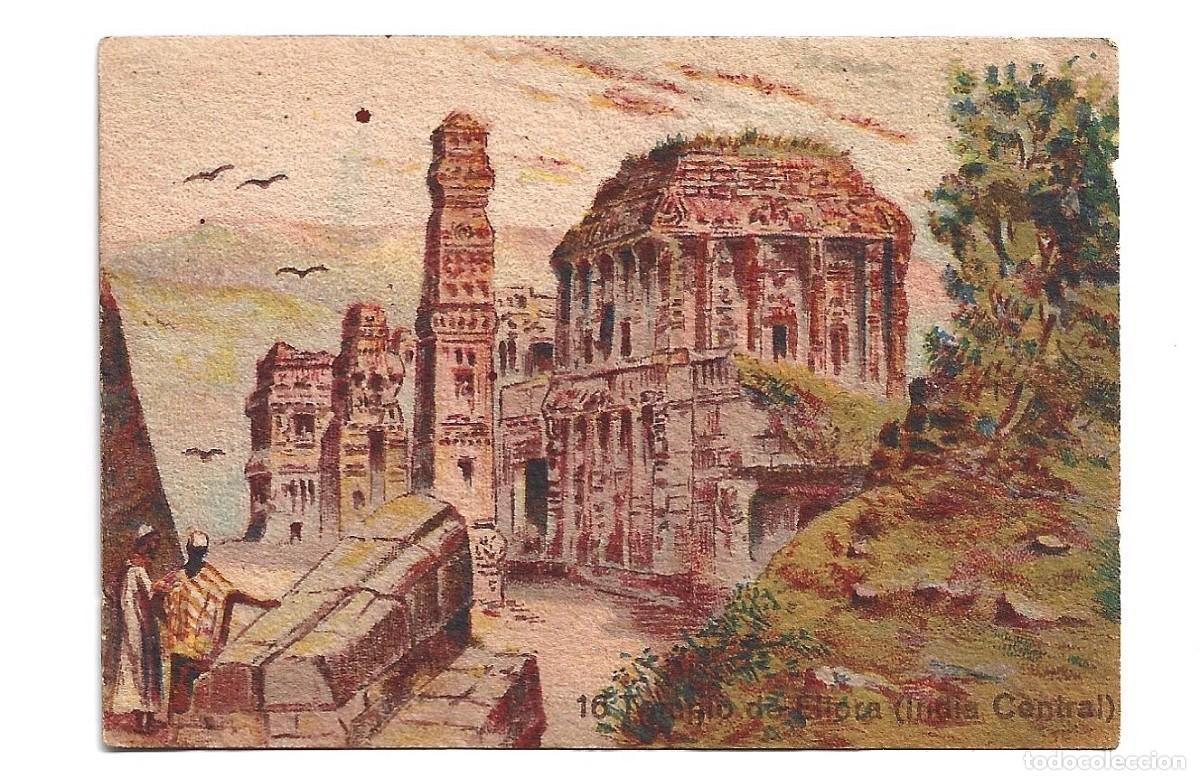 Collezionismo Figurine antiche: CROMO DE TEMPLO DE ELLORA INDIA NO ESTUVO PEGADO