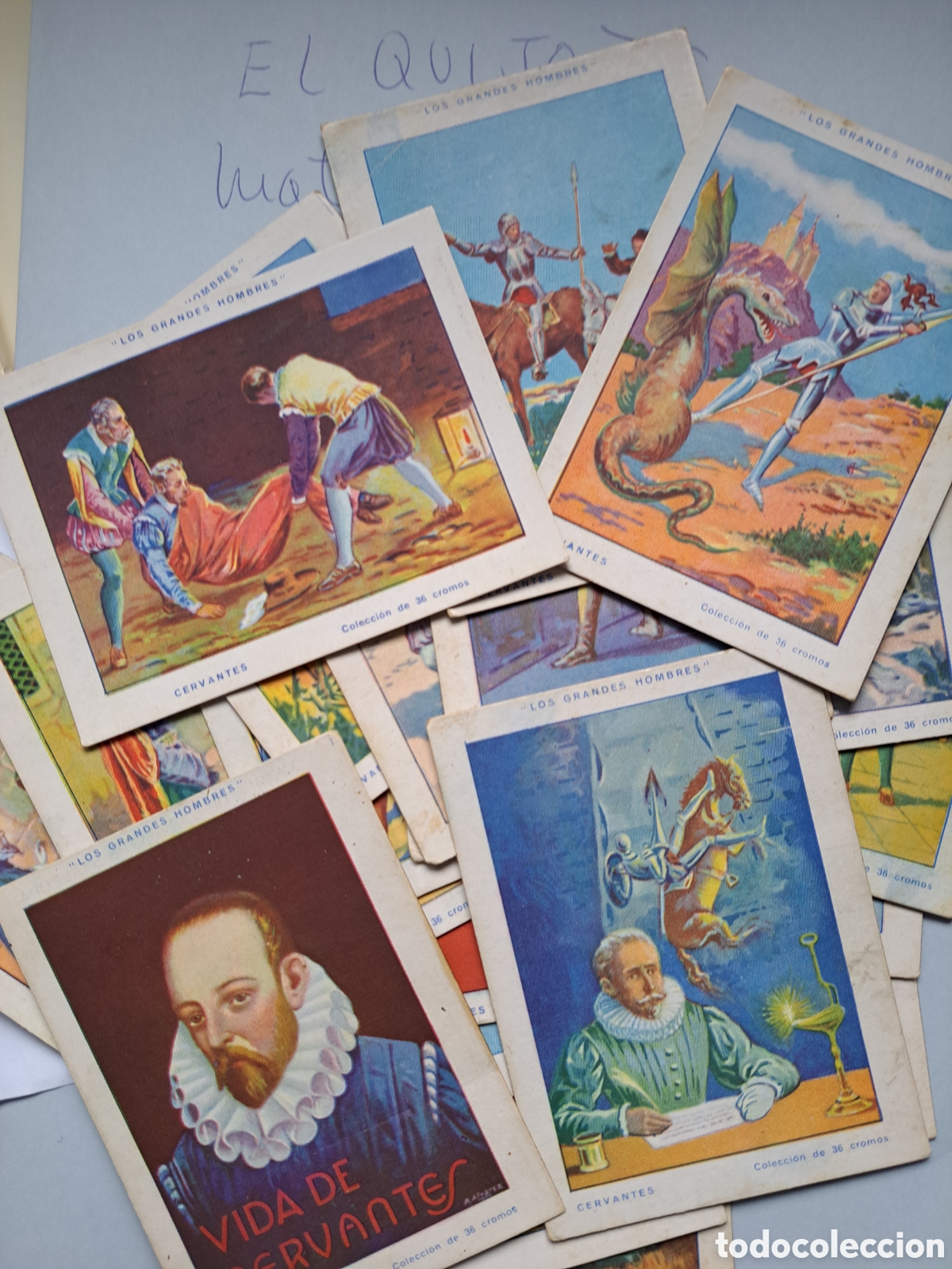 Coleccionismo cromos antiguos: CROMOS DE LA VIDA DE CERVANTES - Foto 2