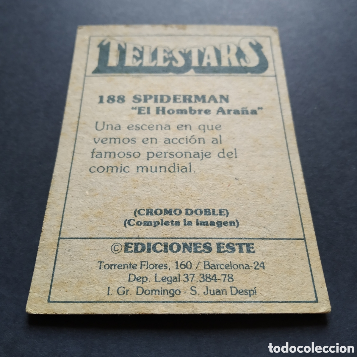 Coleccionismo cromos antiguos: CROMO - N&deg; 188 - TELESTARS - EDICIONES ESTE - A&Ntilde;O 1978 - Foto 5