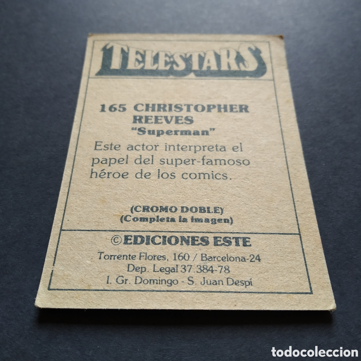 Coleccionismo cromos antiguos: CROMO - N&deg; 165 - TELESTARS - EDICIONES ESTE - A&Ntilde;O 1978 - Foto 5
