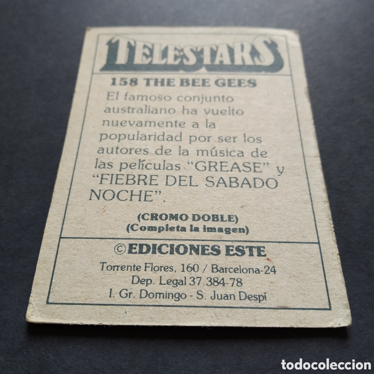 Coleccionismo cromos antiguos: CROMO - N&deg; 158 - TELESTARS - EDICIONES ESTE - A&Ntilde;O 1978 - Foto 5