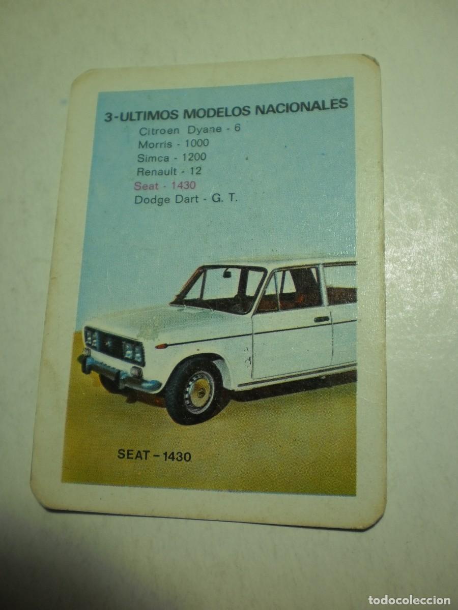 Coleccionismo cromos antiguos: cromo xibeca damm. 3 &uacute;ltimos modelos nacionales. seat 1430 (buen estado)
