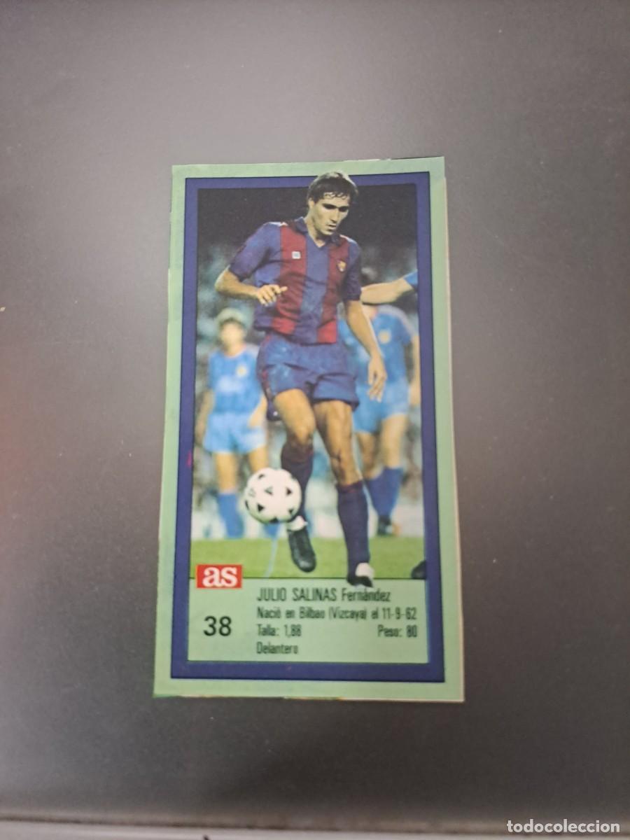 Coleccionismo cromos antiguos: CROMO JULIO SALINAS 38 BARCELONA LIGA 89 90 1989 1990 DIARIO AS ASES RECORTADO