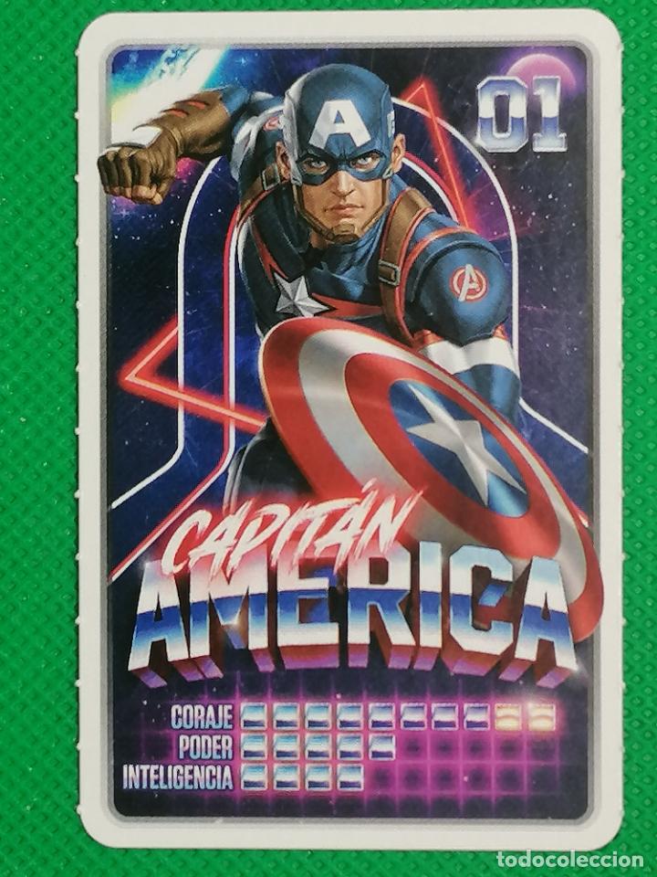 Coleccionismo cromos antiguos: 01 CAPITAN AMERICA MARVEL DESCUBRE TU PODER CARREFOUR - Foto 1