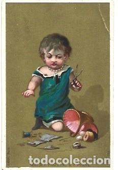 Collezionismo Figurine antiche: CROMO DE NI&Ntilde;A JUGANDO QUISY FROTTE G, Y PUIQUE