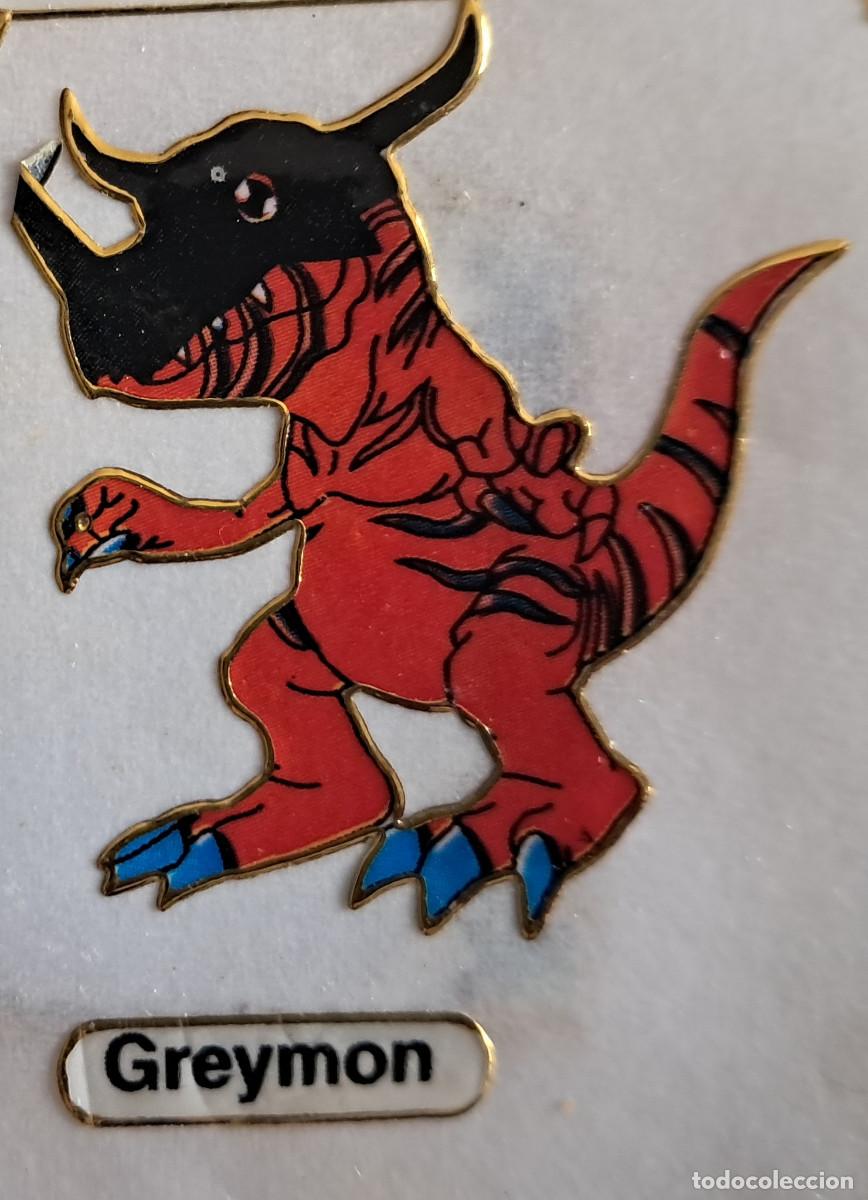 Coleccionismo cromos antiguos: cromo adhesivo de digimon, Greymon. - Foto 1