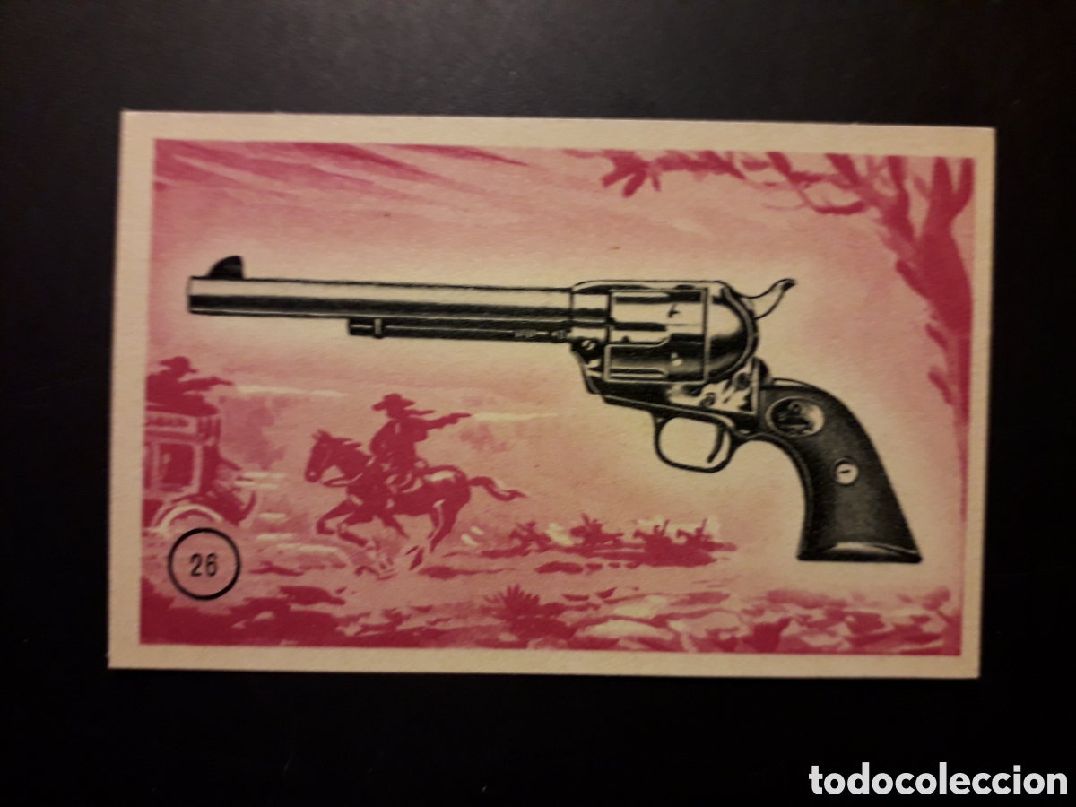 Collectable Antique Stickers: REVOLVER COLT 45 FRONTIER, HISTORIA DE LAS ARMAS N&deg; 26 ED CRISOL 1962 SIN PEGAR, PEDIDO M&Iacute;NIMO 3&euro;
