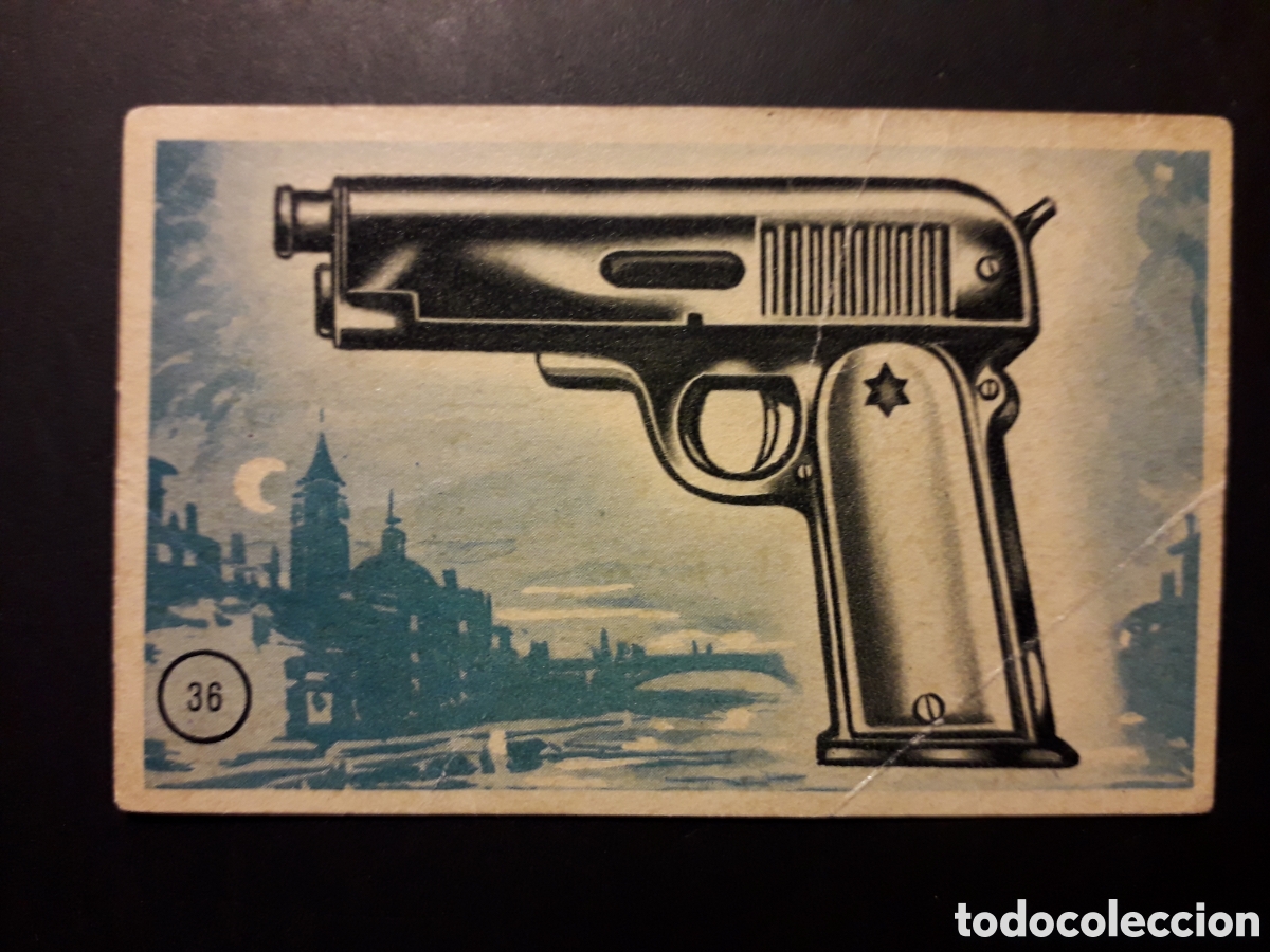 Collectable Antique Stickers: PISTOLA POLACA BRONSTEIN HISTORIA DE LAS ARMAS N&deg; 36 ED CRISOL 1962 ARRUGAS, PEDIDO M&Iacute;NIMO 3&euro;