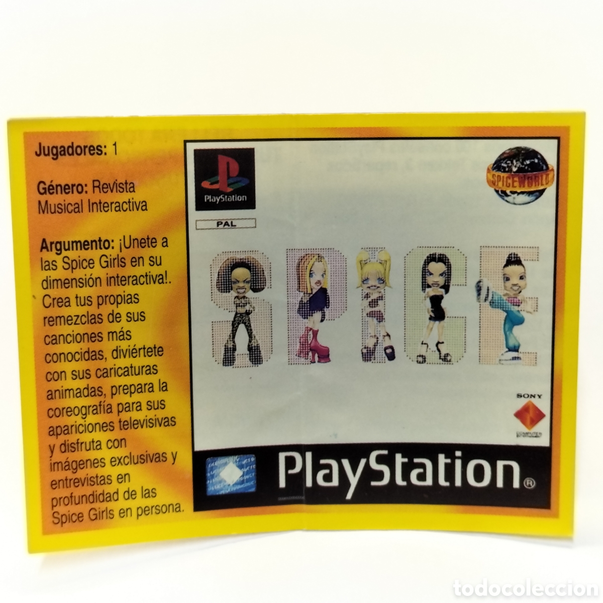 Coleccionismo cromos antiguos: AAA - CROMO / SPICE SPICEWORLD. MEJORES JUEGOS PLAYSTATION BIMBO. 1998