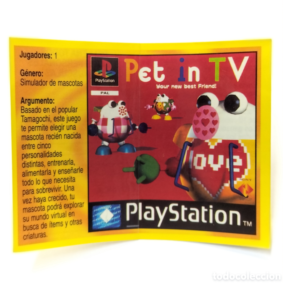 Coleccionismo cromos antiguos: AAA - CROMO / PET IN TV. MEJORES JUEGOS PLAYSTATION BIMBO. 1998