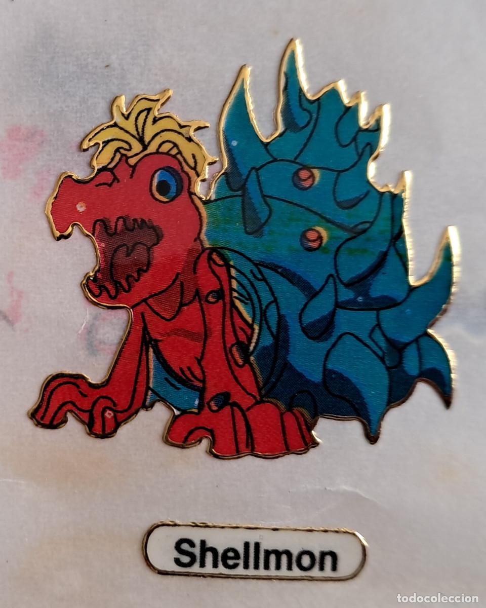 Coleccionismo cromos antiguos: cromo adhesivo de digimon, Shellmon. - Foto 1