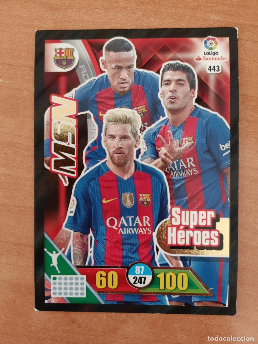 Coleccionismo cromos antiguos: messi super heroes 16 17 - Foto 1