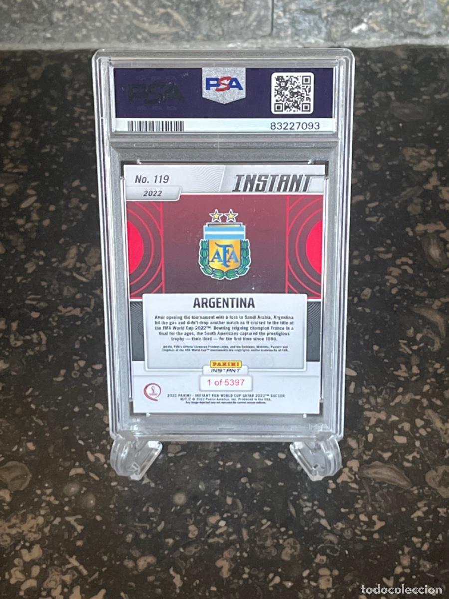 Coleccionismo cromos antiguos: Lionel Messi panini instant PSA 9#119 - Foto 2