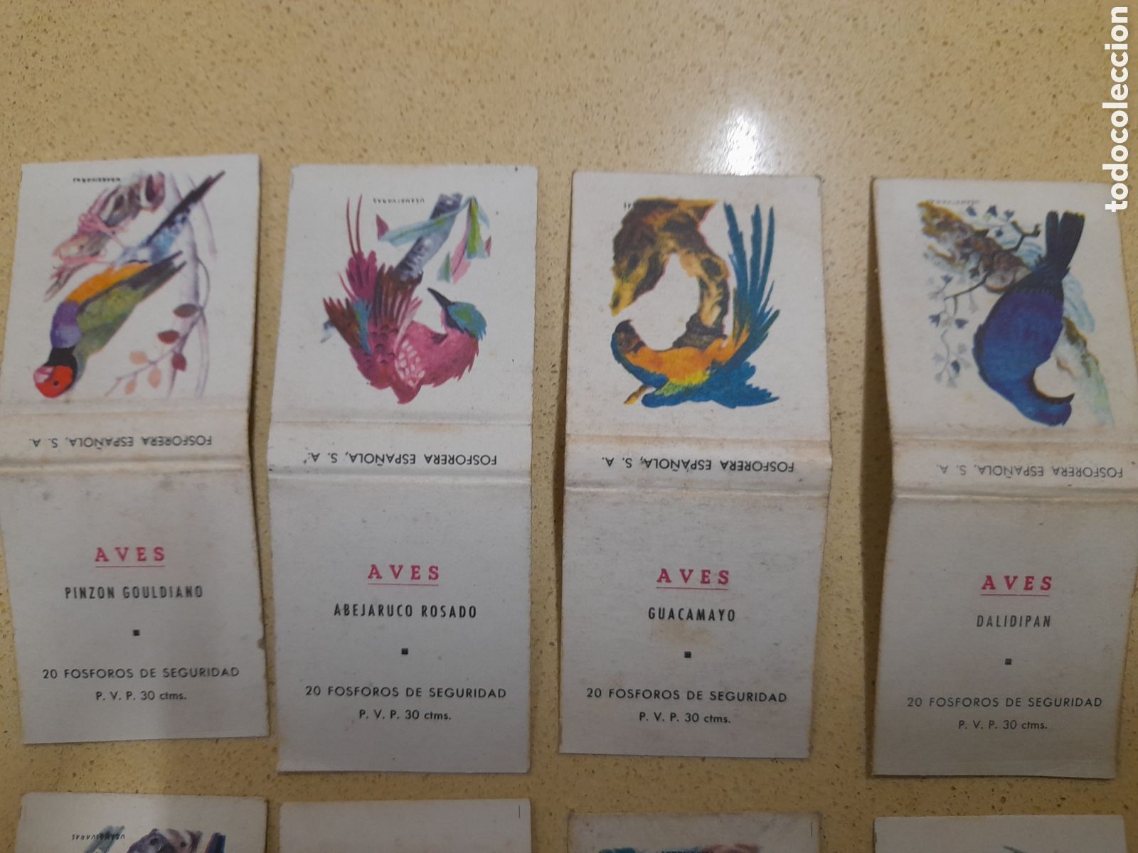 Coleccionismo cromos antiguos: 12 cajas cerillas aves - Foto 2