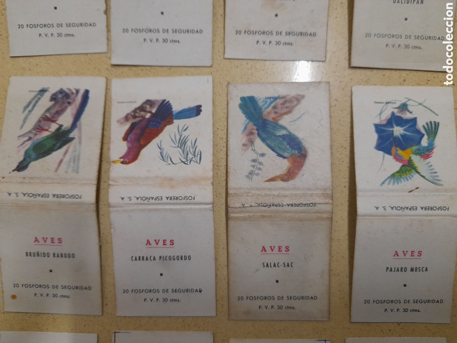 Coleccionismo cromos antiguos: 12 cajas cerillas aves - Foto 3