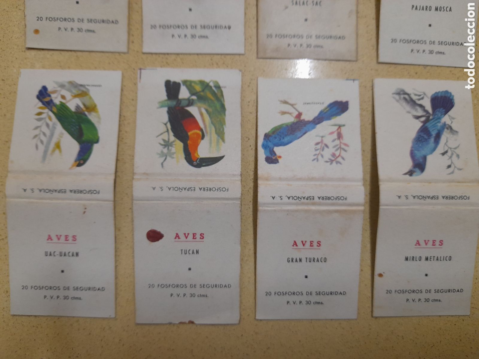 Coleccionismo cromos antiguos: 12 cajas cerillas aves - Foto 4