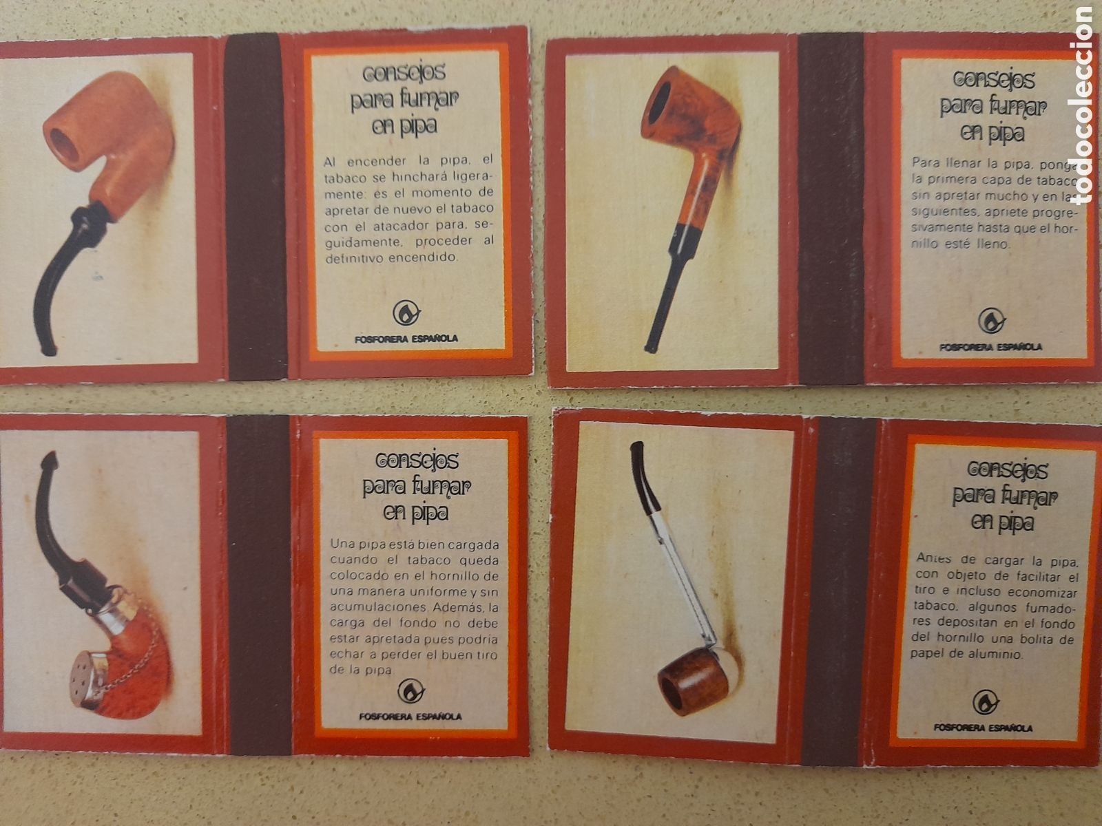 Coleccionismo cromos antiguos: 4 cajas cerillas fumar en pipa - Foto 1
