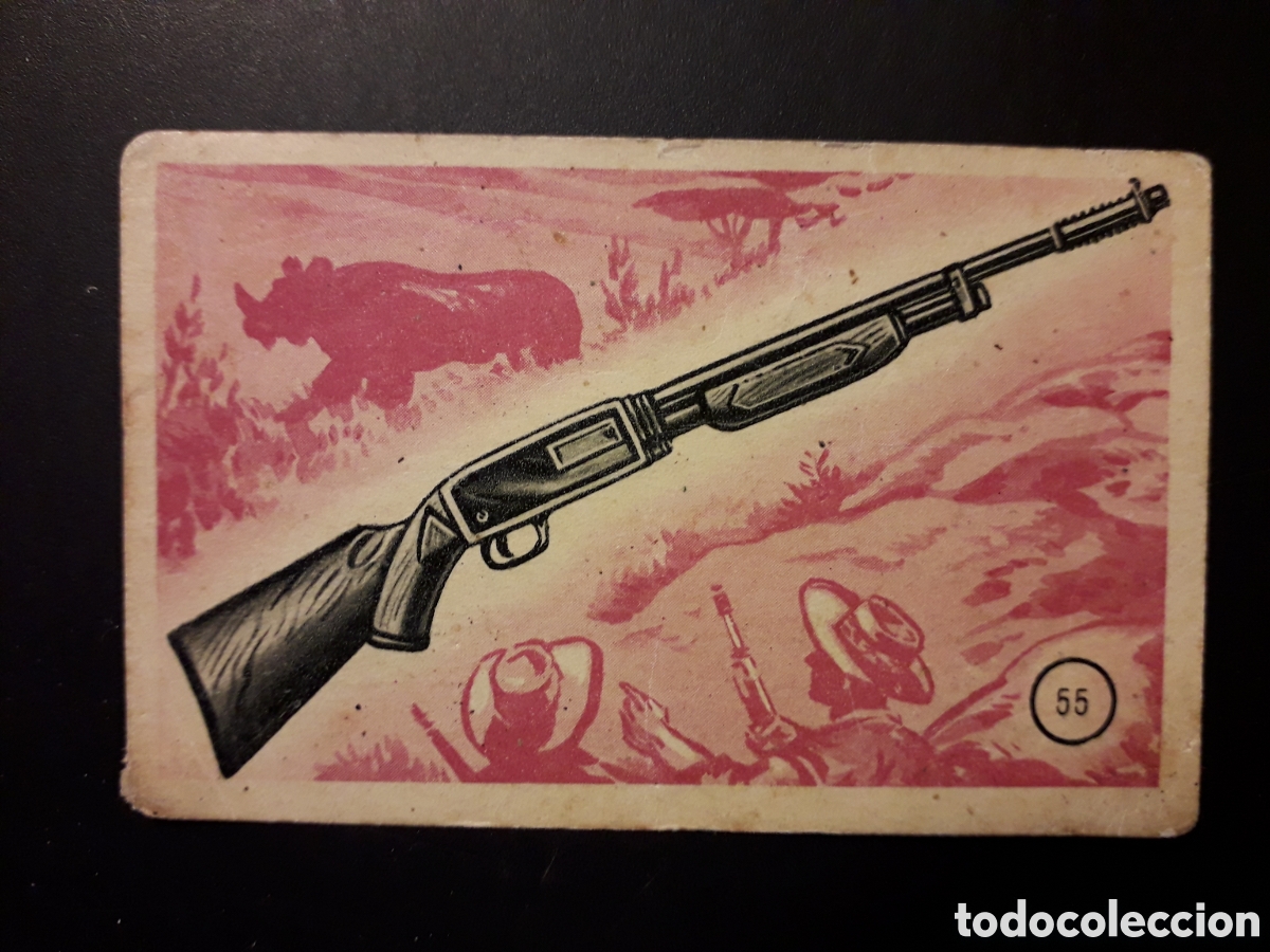 Colecionismo Cromos antigos: RIFLE WINCHESTER CAZA HISTORIA DE LAS ARMAS N&deg; 55 ED CRISOL 1962 DESPEGADO, PEDIDO M&Iacute;NIMO 3&euro;