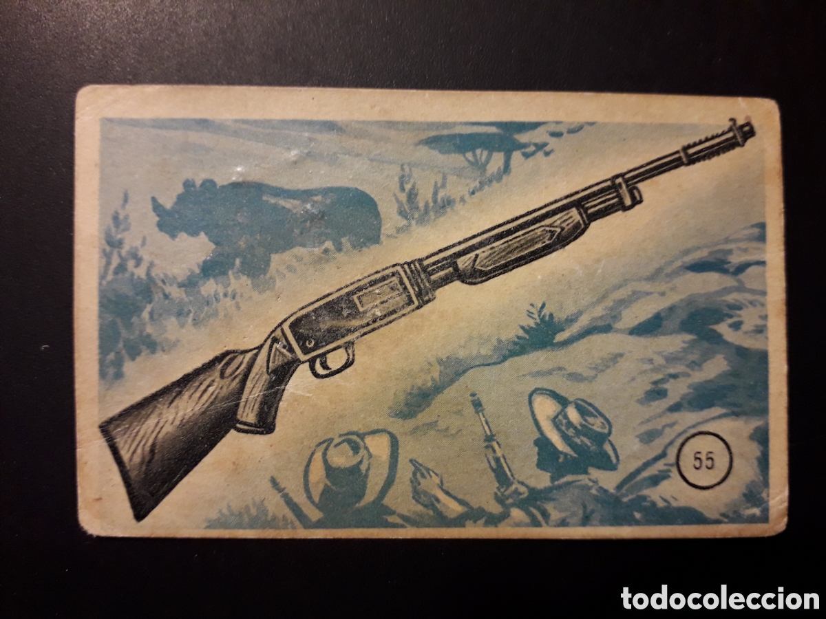 Colecionismo Cromos antigos: RIFLE WINCHESTER CAZA HISTORIA DE LAS ARMAS N&deg; 55 ED CRISOL 1962 SIN PEGAR, PEDIDO M&Iacute;NIMO 3&euro;.