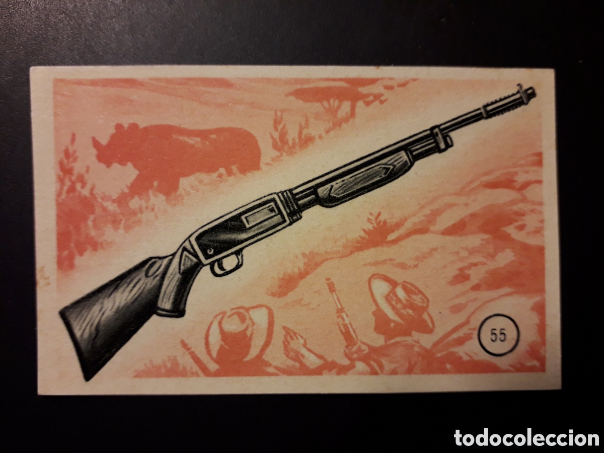 Colecionismo Cromos antigos: RIFLE WINCHESTER CAZA HISTORIA DE LAS ARMAS N&deg; 55 ED CRISOL 1962 SIN PEGAR, PEDIDO M&Iacute;NIMO 3&euro;
