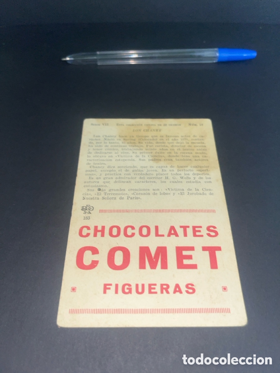 Coleccionismo cromos antiguos: LON CHANEY # 14 CHOCOLATES COMET A&Ntilde;OS 20 - Foto 2