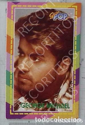 Coleccionismo cromos antiguos: super pop pegatina en carton george michael - Foto 1