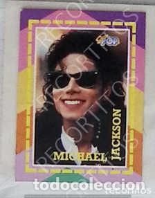 Coleccionismo cromos antiguos: super pop pegatina en carton michael jackson - Foto 1