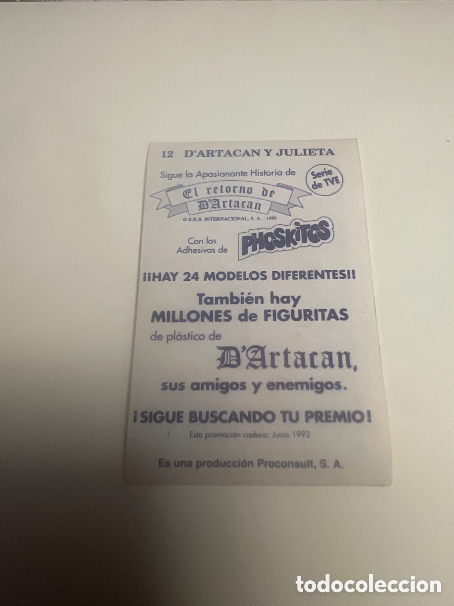 Coleccionismo cromos antiguos: Phoskitos Dartacan n&uacute;mero 12 - Foto 2