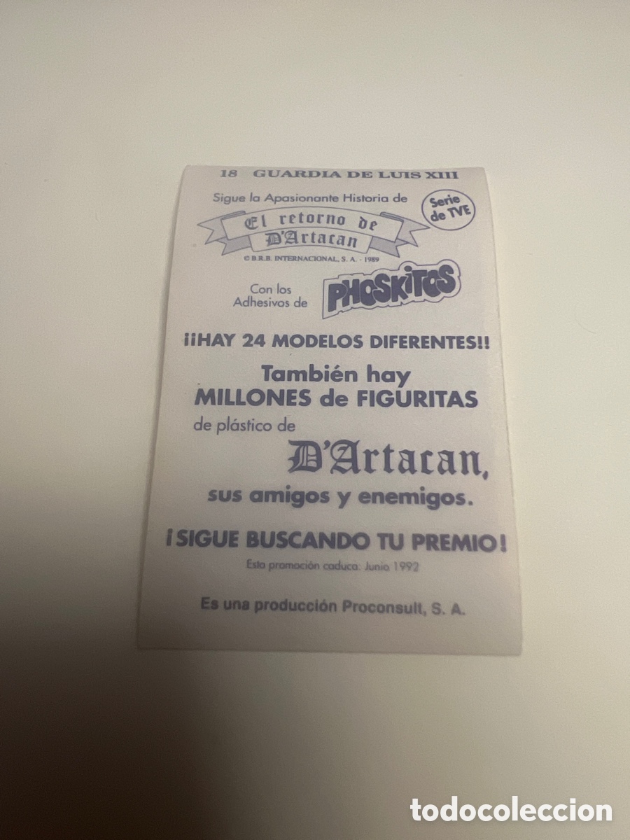 Coleccionismo cromos antiguos: Phoskitos Dartacan n&uacute;mero 18 - Foto 2