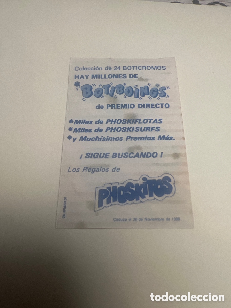 Coleccionismo cromos antiguos: Phoskitos botiboings - Foto 2