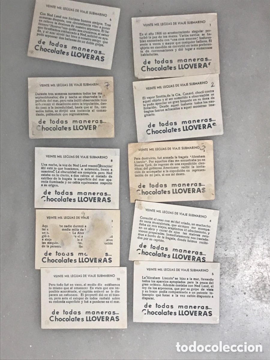 Coleccionismo cromos antiguos: Lote privado 10 cromos chocolates lloveras - Foto 2