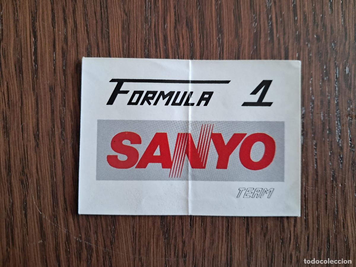 Coleccionismo Cromos antiguos: cromo adhesivo de bollycao, bollymarcas, a&ntilde;o 1986. Sanyo, formula 1, sin pegar.