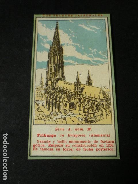 Collezionismo Figurine antiche: FRIBURGO ALEMANIA CATEDRAL CROMO PUBLICITARIO CASA SUBIRANA BARCELONA