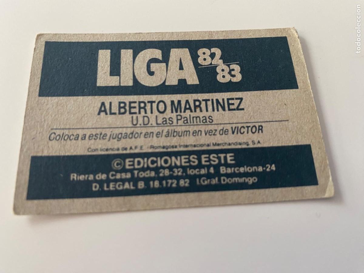 Coleccionismo cromos antiguos: Este 82-83 Mart&iacute;nez nunca pegado - Foto 2