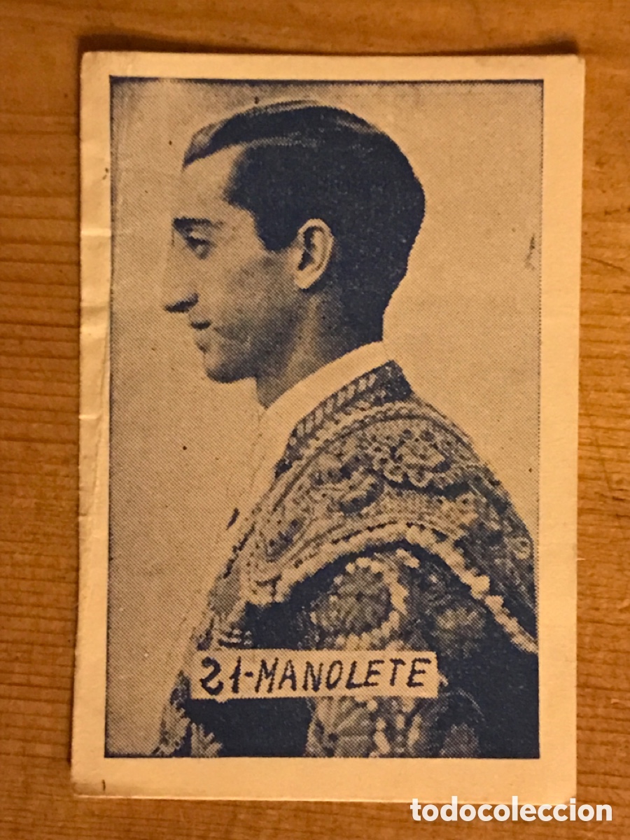 Coleccionismo Cromos antiguos: Cromo toros Manolete. A&ntilde;os 50