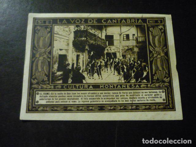 Collezionismo Figurine antiche: CROMO A&Ntilde;OS 30 LA VOZ DE CANTABRIA CULTURA MONTA&Ntilde;ESA CON PUBLICIDAD COMERCIAL AL DORSO