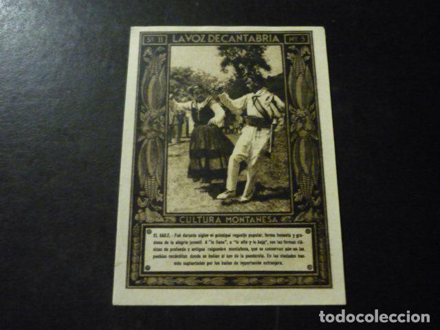Collectionnisme Cartes &agrave; collectionner anciennes: CROMO A&Ntilde;OS 30 LA VOZ DE CANTABRIA CULTURA MONTA&Ntilde;ESA CON PUBLICIDAD COMERCIAL AL DORSO