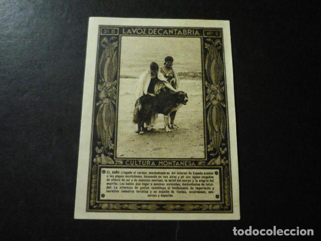 Collezionismo Figurine antiche: CROMO A&Ntilde;OS 30 LA VOZ DE CANTABRIA CULTURA MONTA&Ntilde;ESA CON PUBLICIDAD COMERCIAL AL DORSO