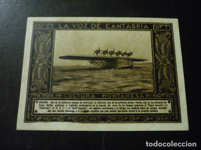 Colecionismo Cromos antigos: CROMO A&Ntilde;OS 30 LA VOZ DE CANTABRIA CULTURA MONTA&Ntilde;ESA CON PUBLICIDAD COMERCIAL AL DORSO