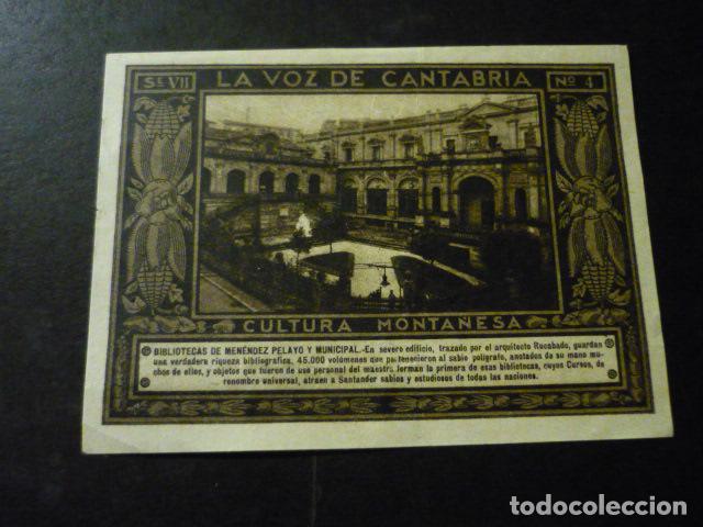 Collezionismo Figurine antiche: CROMO A&Ntilde;OS 30 LA VOZ DE CANTABRIA CULTURA MONTA&Ntilde;ESA CON PUBLICIDAD COMERCIAL AL DORSO