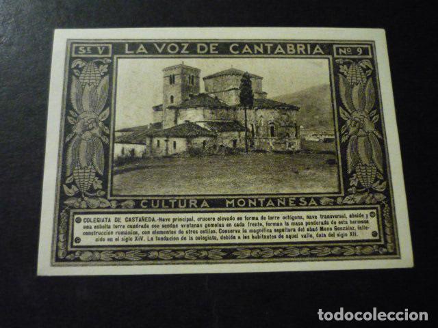 Collectionnisme Cartes &agrave; collectionner anciennes: CROMO A&Ntilde;OS 30 LA VOZ DE CANTABRIA CULTURA MONTA&Ntilde;ESA CON PUBLICIDAD COMERCIAL AL DORSO