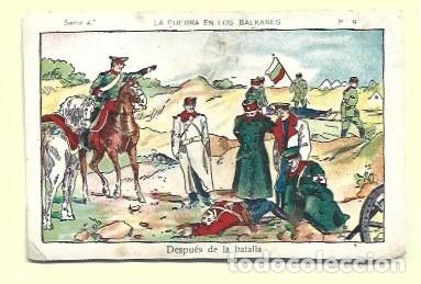 Coleccionismo cromos antiguos: CINCO CROMOS DE LA GUERRA EN BALIANES DE CHOCOLATE JAIME B0IX BARCELONA