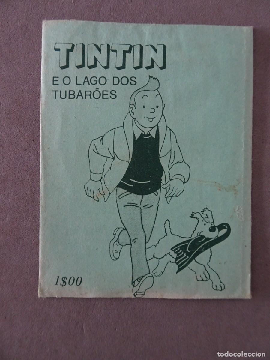 Coleccionismo Cromos antiguos: Sobre cromos sin abrir - cartera cromos cerrada - Tintin e o Lago dos Tubar&otilde;es - Coleccion portugues