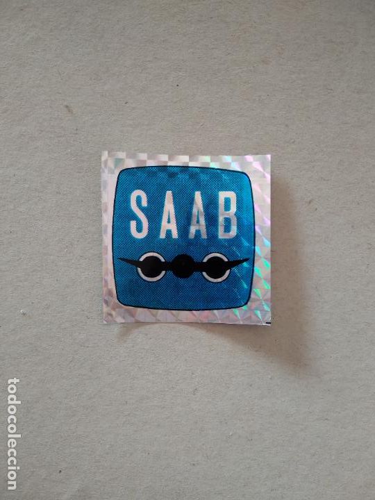 Coleccionismo Cromos antiguos: SAAB MARCA PUBLICIDAD COCHE CROMO MOTOS COCHES BANDERAS MARCAS A&Ntilde;O 1982 DIDEC