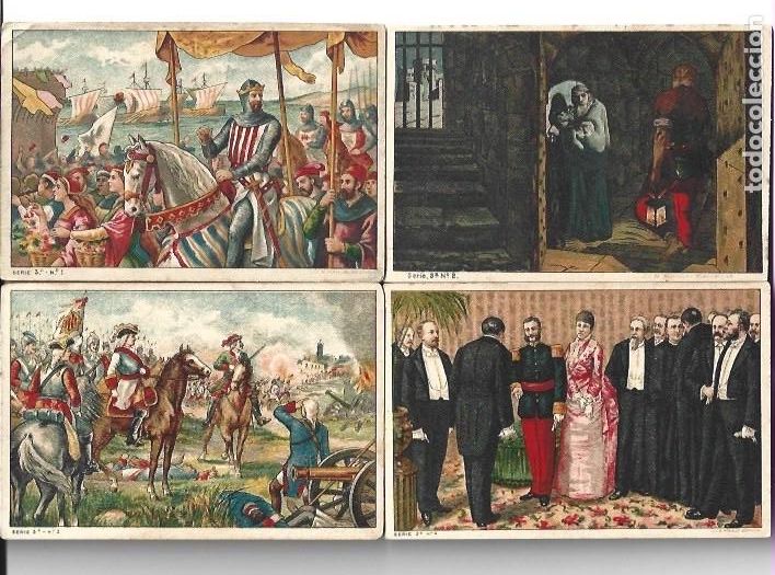 Coleccionismo cromos antiguos: OCHO CROMOS DE CONQUISTA DE SICILIA PEL REY EN PERE III EL GRANDE