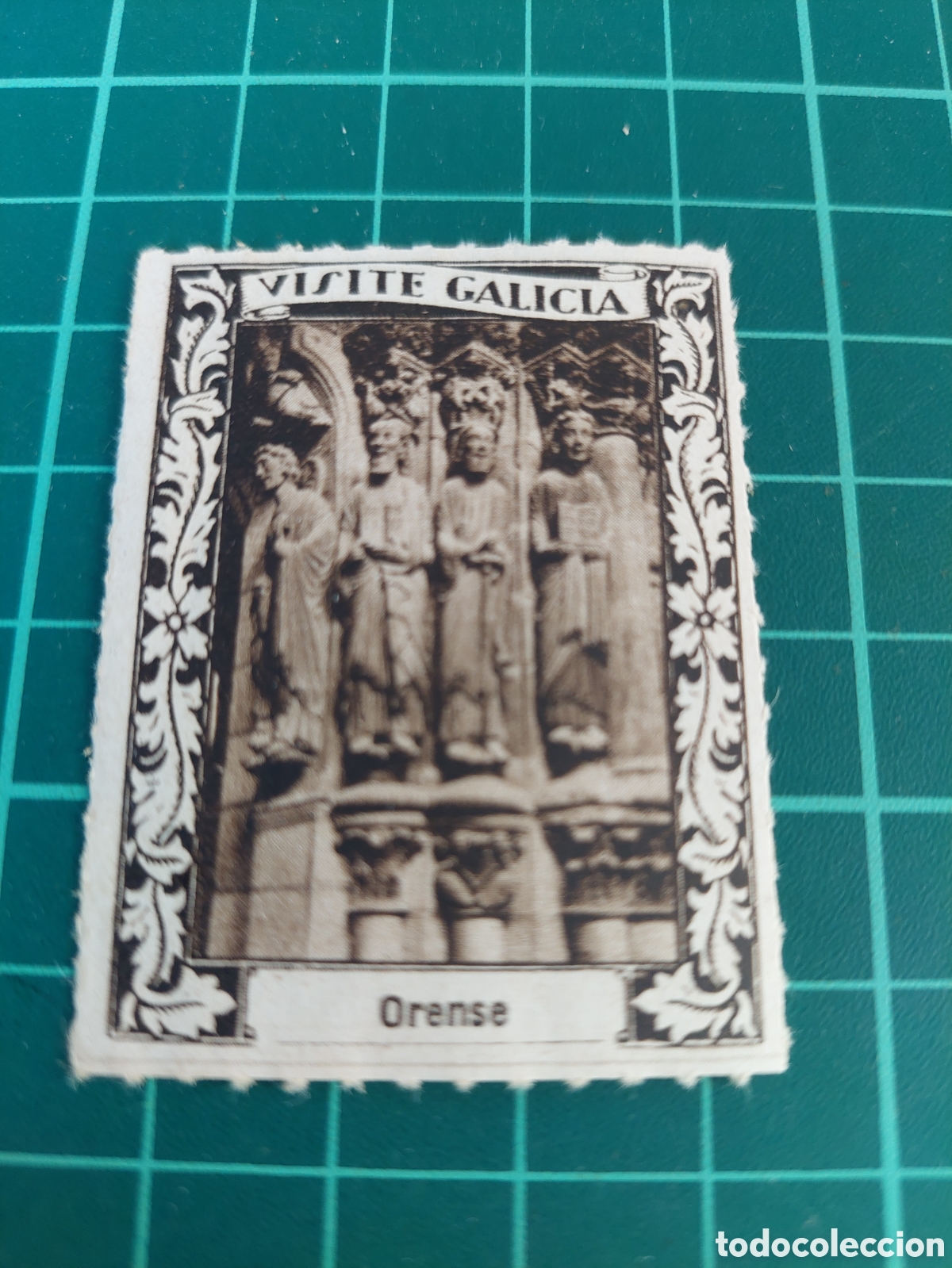 Colecionismo Cromos antigos: Orense visite Galicia vi&ntilde;eta sello1934 Luis casado arte Bilbao 5x3.5 publicidad tur&iacute;stica