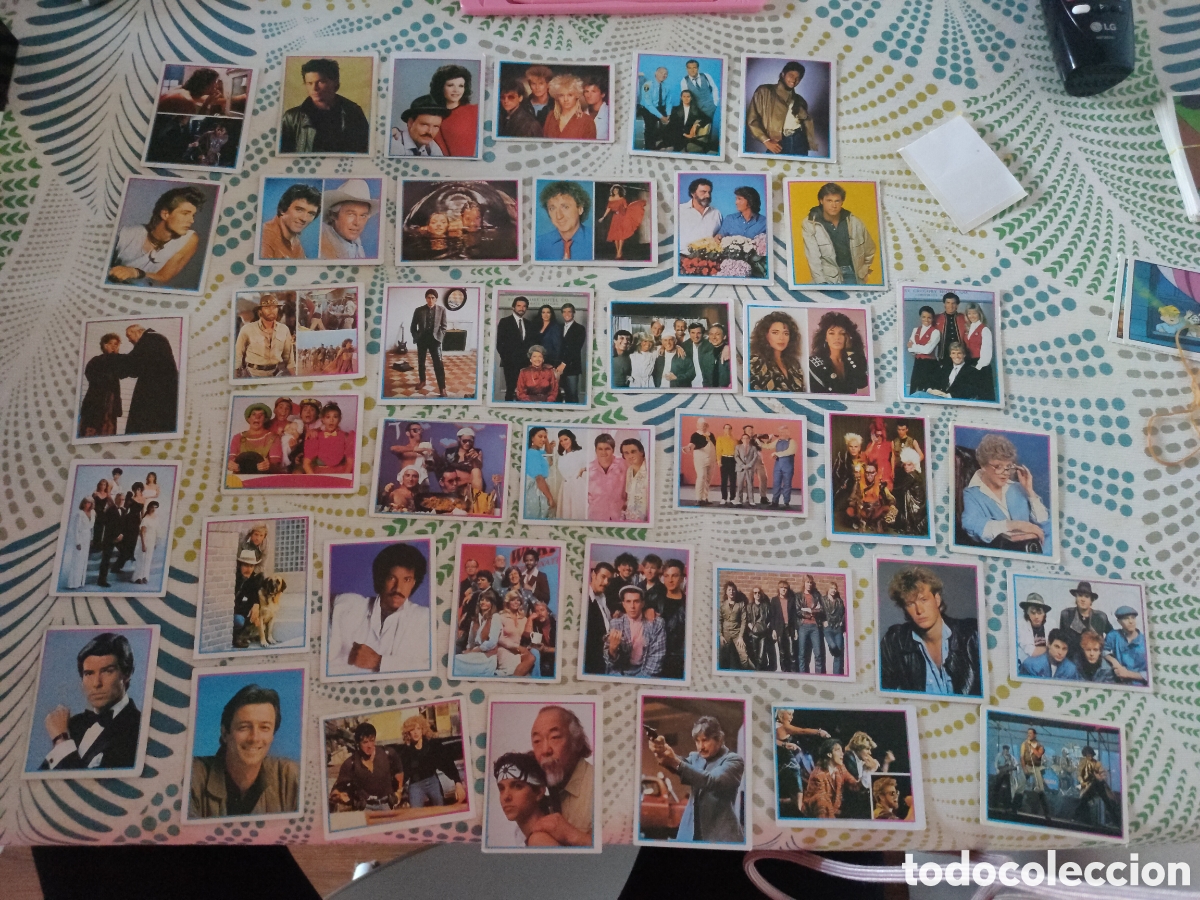 Coleccionismo cromos antiguos: Lote de 40 cromos de super stars - Foto 1