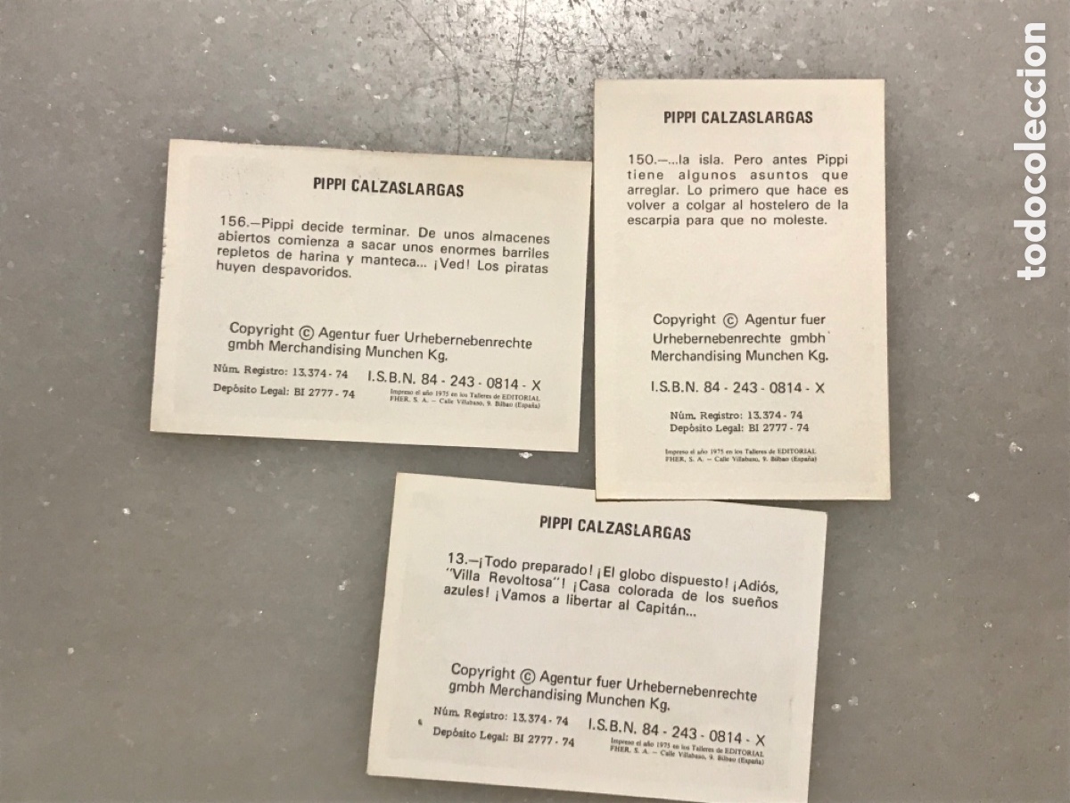 Coleccionismo cromos antiguos: Lote privado 3 cromo Pippi - Foto 2