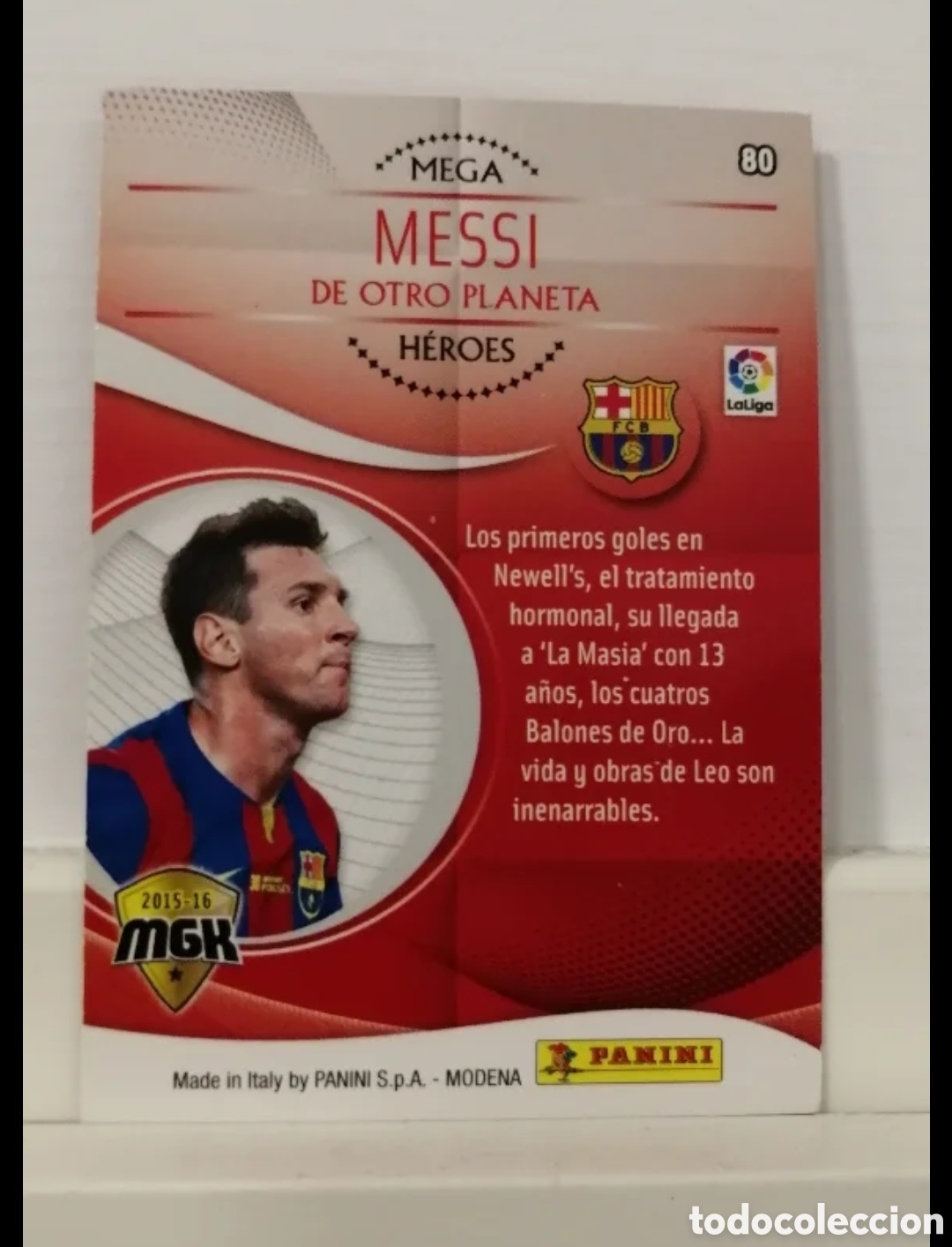 Coleccionismo cromos antiguos: Messi Mega Heroes 2015 Dif&iacute;cil - Foto 2