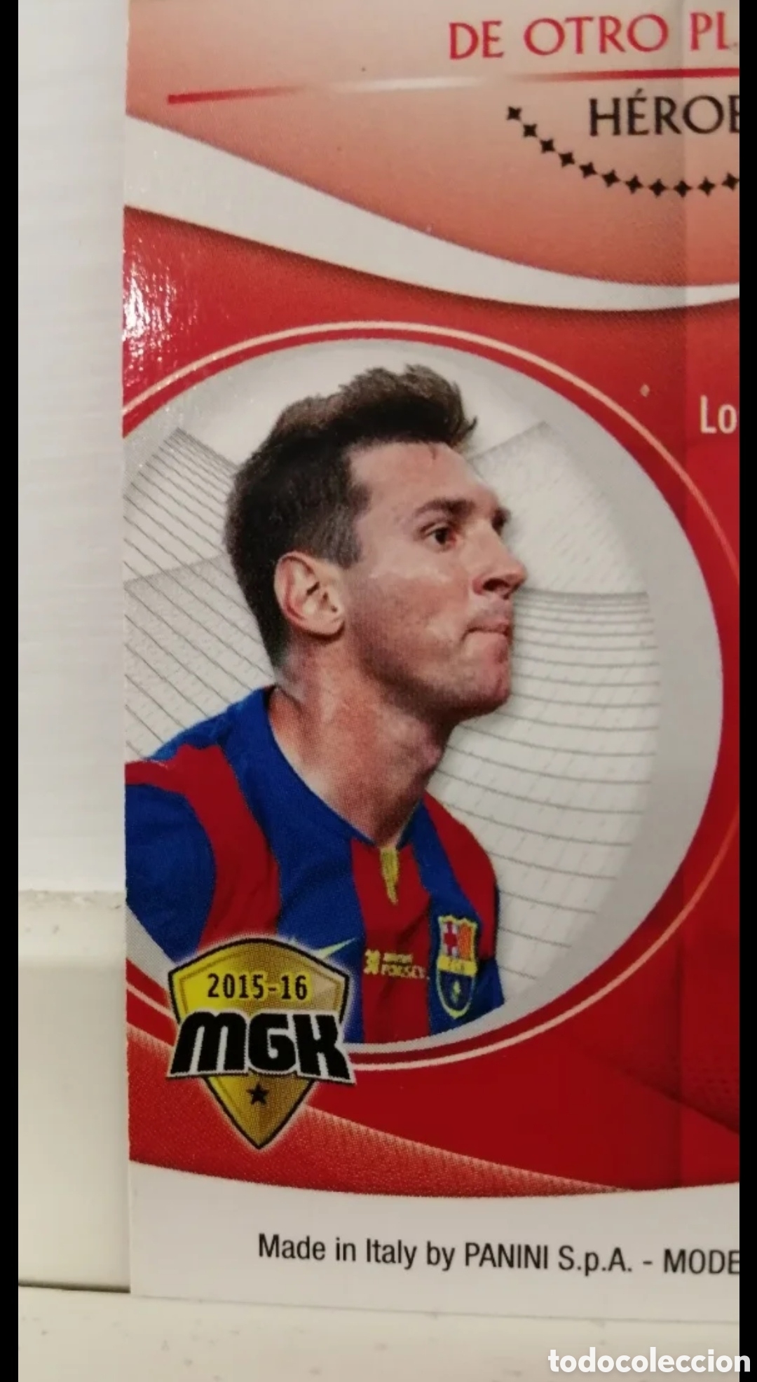 Coleccionismo cromos antiguos: Messi Mega Heroes 2015 Dif&iacute;cil - Foto 3
